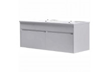 BIJIOU WALL-HUNG CABINET BEAUTE DOUBLE DRAWER WHITE 1200X470MM
