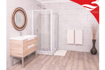 PANEL RETURN WHITE CLEAR GLASS 900X1806MM