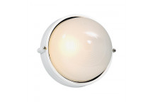 EUROLUX 1XE27 WHITE SMALL ROUND PLAIN BULKHEAD
