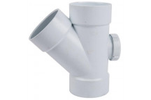 WHITE PVC JUNCTION INSPECTION EYE 45 DEGREE 50MM SABS