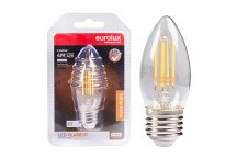 EUROLUX LED BULB FILAMENT CANDLE E27 4W DIMM 3000K