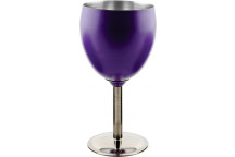 HOMEQUIP WINE GOBLET STAINLESS STEEL MATT FINISH PURPLE