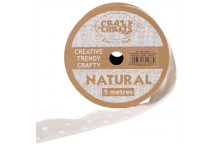 JUTE CRAFT CORD NATURAL/WHITE 3MMX5M
