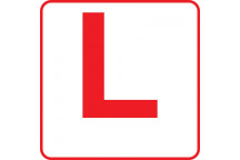 MOTOQUIP LEARNER DRIVER SIGN RED 190X190MM