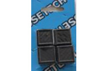 POLYPROPYLENE SQUARE INSERT 22MMX22MM 4PIECE