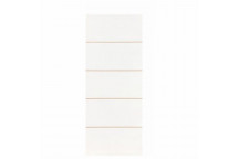 SWARTLAND HORIZONTAL 5 PANEL INTERIOR WHITE EMBOSSED WOOD DOOR