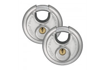 TWIN PACK DISCUS PADLOCK 70MM