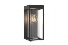 EUROLUX FLAIR SOLAR OUTDOOR WALL LIGHT BLACK PIR
