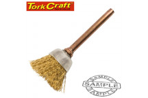 TORK CRAFT MINI BRASS BRUSH 12.7MM WHEEL SHANK 3.2MM
