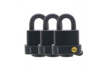 YALE ALL WEATHER PADLOCK TRIO KA 51MM 3PIECE