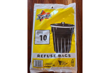 STAR REFUSE BAG FLAT BLACK 750X950 10PP