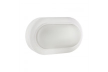 EUROLUX SMALL OVAL COOL WHITE PLASTIC LED BULKHEAD 8W 230V