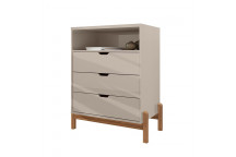 ANTARES OFF WHITE HIGH GLOSS 4XDRAWER DRAWERS CABINET