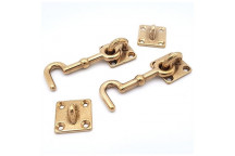 BOLTFIX CABIN HOOK HARD BRASS PLATED 75MM