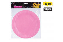 PINK PARTY PLATES 23CM 10PACK