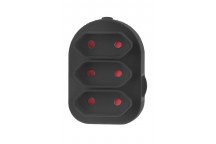 ELECTRICMATE BLACK EUROMATE TRIPLE ADAPTOR