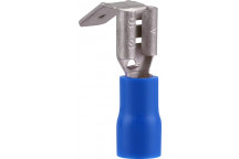 RUWAG PRE-INS PIGGY BACK TERMINAL BLUE 6.3MM 8 PER PACK