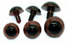 TEDDY CRAFT BROWN EYES 14MM 6PAIRS