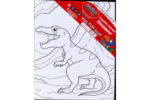 KIDS CRAFT DINOSAUR CANVAS INCL CANVAS BRUSH 6XCOLOURS