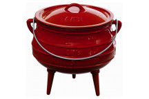 RED ENAMEL COOKING POT NO3 7.8L