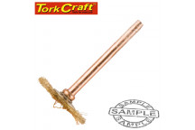TORK CRAFT MINI BRASS BRUSH 19.1MM WHEEK SHANK 3.2MM