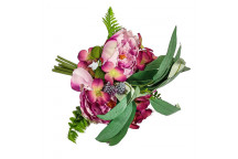 PURPLE ROSE AND PEONY BOUQUET ARTIFICIAL FLOWER