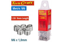 TORK CRAFT M6 THREAD INSERTS REPAIR KID WITH TOOLBOX 10PIECE