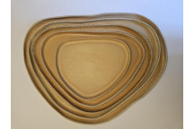 GINGHAM CERAMIC MODERN STONE 5PIECE STONEWARE PLATE SET 45X35CM