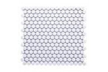 PENNY ROUND WHITE GLOSS MOSAIC 324X310MM