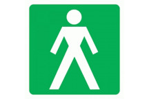MENS TOILET SIGN GREEN 190X190MM