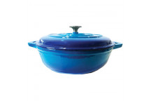 LKS BLUE ROUND CASSEROLE DISH 4L