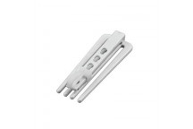 WHITE ADJUSTABLE PLEAT NYLON CURTAIN HOOK 8 PER PACK