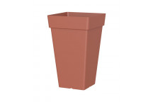 POT PLASTIC CAPRI SQUARE HIGH POT TERRACOTTA 65CM ARTEVASI