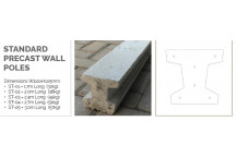 CONCRETE STANDARD POLE 3.0M PRECAST
