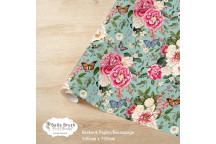 WRAPPING PAPER BUTTERFLY PEONY GARDEN 500X750MM