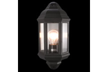 K LIGHT OUTDOOR HALF LANTERN LIGHT COASTAL BLACK E27