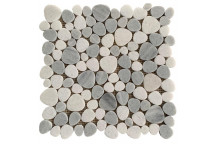 ICE GREY CRYSTAL WHITE HEART POLISHED MOSAIC 300X300MM