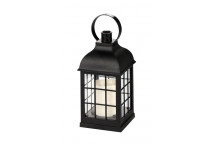 HOME QUIP BATTERY OPERATED BLACK CARRIAGE LANTERN