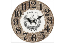 FARM LIFE WALL CLOCK 34CM
