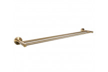 BLUTIDE GINGER BRASS DOUBLE TOWEL RAIL 600MM