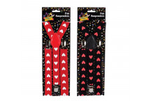 HEARTS SUSPENDERS DRESS UP PARTY COSTUME