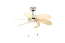 EUROLUX WOOD 6 BLADE TURBO SWIRL CEILING FAN