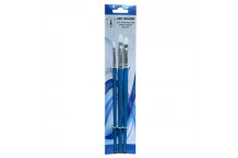 FLAT NYLON BRUSH SET 3PIECE