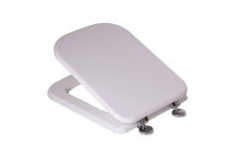 BERMUDA CHROME BAR HINGE WHITE TOILET SEAT