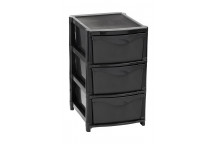 BLACK CHEST 3 DRAWER