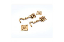 BOLTFIX CABIN HOOK HARD BRASS PLATED 100MM