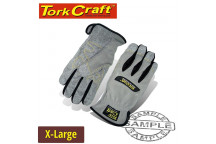 TORK CRAFT MECHANICS GLOVE X LARGE BLACK SYNTHETIC LEATHER PALM SPANDEX