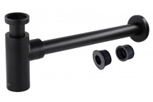 BREVIK BOTTLE TRAP BASIN ROUND BLACK 32MM