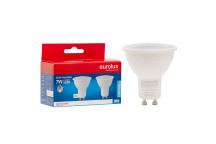 EUROLUX FROSTED CLASSIC LED GU10 BULB 7W 6500K 2PP
