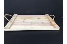 WOOD PALLET TRAY WITH ROPE 480X340MM